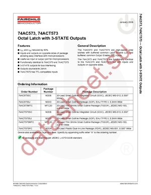 74AC573SCX datasheet  